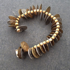 Vintage Boho Gypsy Coin Bracelet